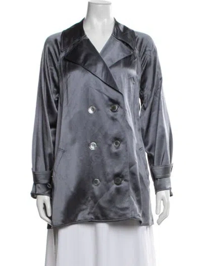 Pre-owned Geoffrey Beene Vintage 1980's Coat In Blue