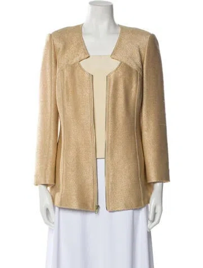 Pre-owned Geoffrey Beene Vintage 1980's Evening Jacket In Gold