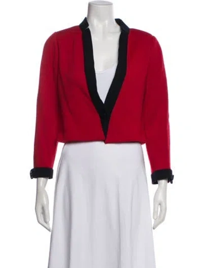 Pre-owned Geoffrey Beene Vintage 1980's Jacket In Black/red