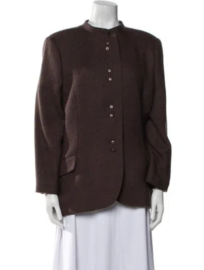 Pre-owned Geoffrey Beene Vintage 1980's Jacket In Brown