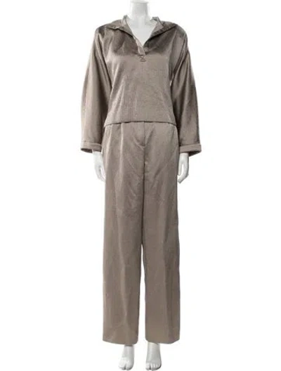 Pre-owned Geoffrey Beene Vintage 1980's Pant Set In Gray