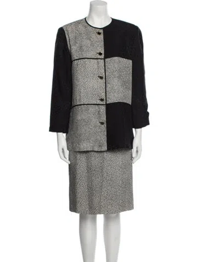 Pre-owned Geoffrey Beene Vintage 1980's Skirt Set In Neutral