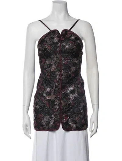 Pre-owned Geoffrey Beene Vintage 1980's Top In Black