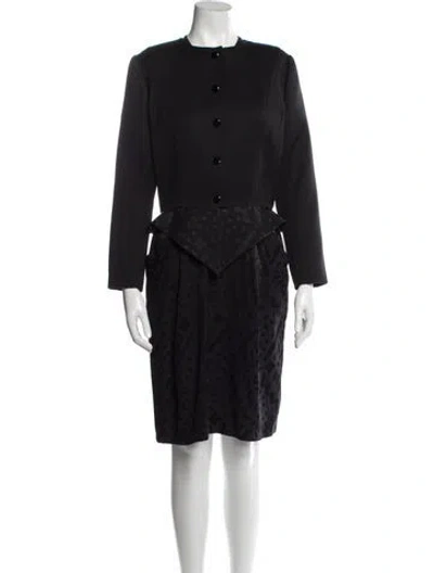 Pre-owned Geoffrey Beene Vintage 1990's Dress Set In Black