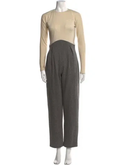 Pre-owned Geoffrey Beene Vintage 1990's Jumpsuit In Gray