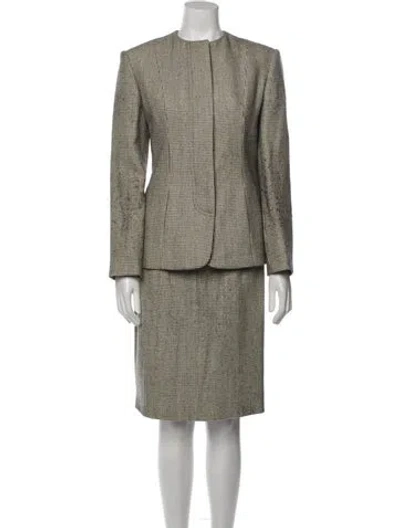 Pre-owned Geoffrey Beene Vintage 1990's Skirt Set In Neutral