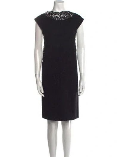 Pre-owned Geoffrey Beene Vintage Knee-length Dress In Black