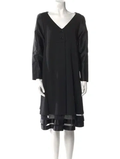 Pre-owned Geoffrey Beene Vintage Knee-length Dress In Black