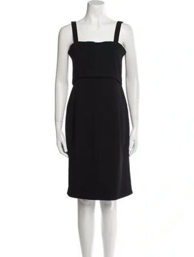 Pre-owned Geoffrey Beene Vintage Knee-length Dress In Black