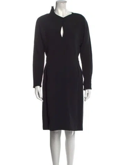 Pre-owned Geoffrey Beene Vintage Knee-length Dress In Black