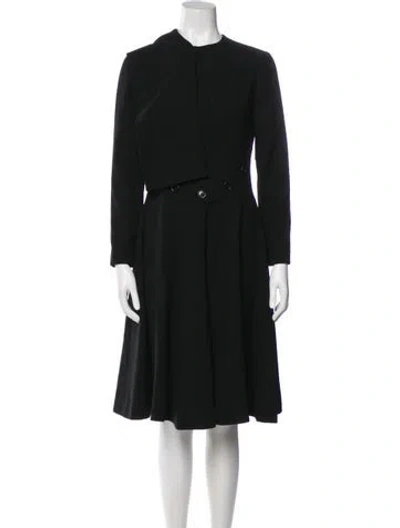 Pre-owned Geoffrey Beene Vintage Knee-length Dress In Black
