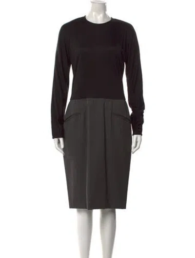 Pre-owned Geoffrey Beene Vintage Knee-length Dress In Black