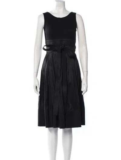 Pre-owned Geoffrey Beene Vintage Knee-length Dress In Black