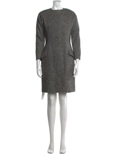 Pre-owned Geoffrey Beene Vintage Knee-length Dress In Black/grey