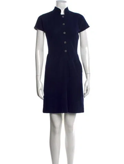 Pre-owned Geoffrey Beene Vintage Knee-length Dress In Blue