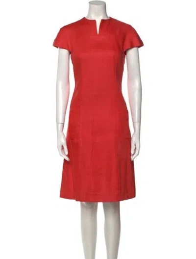 Pre-owned Geoffrey Beene Vintage Knee-length Dress In Burgundy