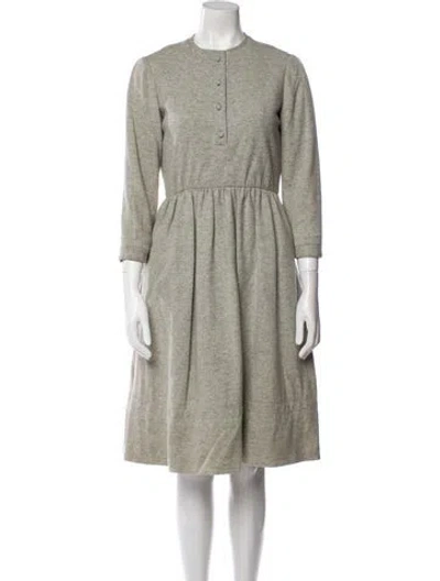 Pre-owned Geoffrey Beene Vintage Knee-length Dress In Gray