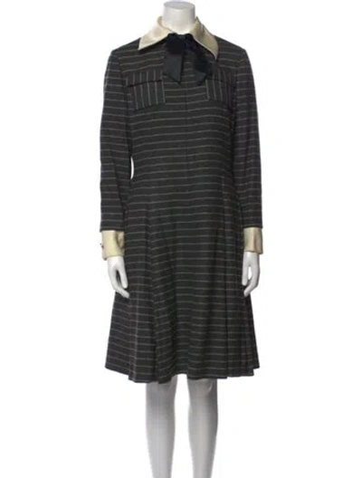 Pre-owned Geoffrey Beene Vintage Knee-length Dress In Gray