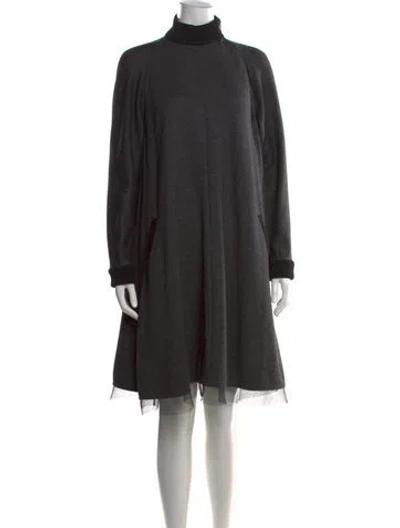 Pre-owned Geoffrey Beene Vintage Knee-length Dress In Gray