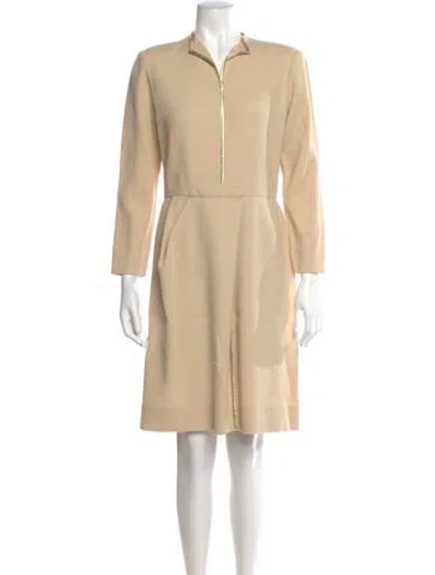 Pre-owned Geoffrey Beene Vintage Knee-length Dress In Neutral