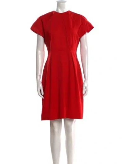Pre-owned Geoffrey Beene Vintage Knee-length Dress In Red