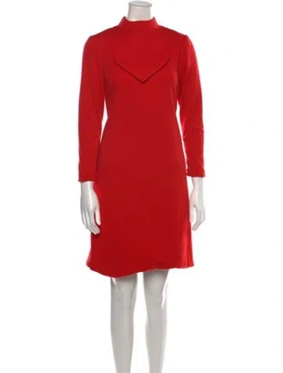 Pre-owned Geoffrey Beene Vintage Knee-length Dress In Red