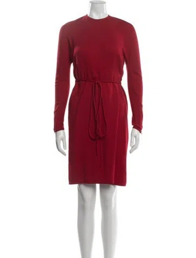 Pre-owned Geoffrey Beene Vintage Knee-length Dress In Red