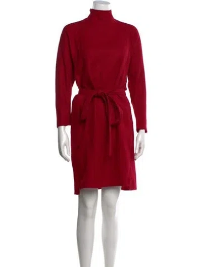 Pre-owned Geoffrey Beene Vintage Knee-length Dress In Red