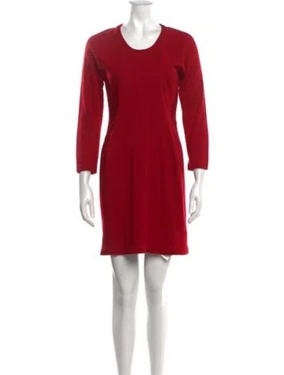 Pre-owned Geoffrey Beene Vintage Knee-length Dress In Red