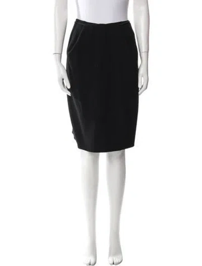Pre-owned Geoffrey Beene Vintage Knee-length Skirt In Black