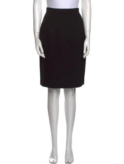 Pre-owned Geoffrey Beene Vintage Knee-length Skirt In Black