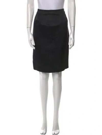 Pre-owned Geoffrey Beene Vintage Knee-length Skirt In Black
