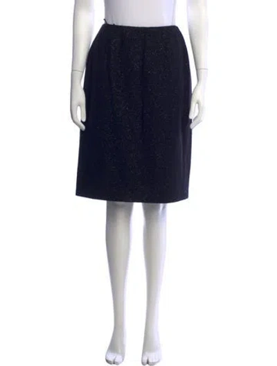 Pre-owned Geoffrey Beene Vintage Knee-length Skirt In Black/metallic