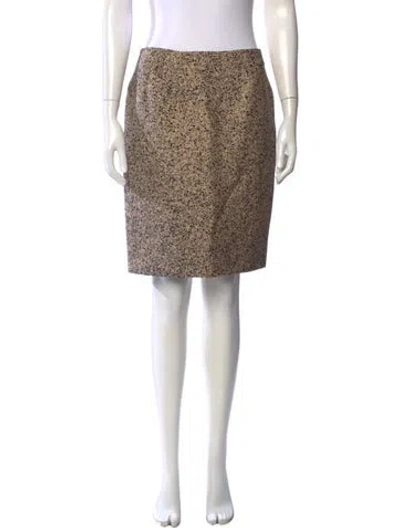 Pre-owned Geoffrey Beene Vintage Knee-length Skirt In Black/neutrals