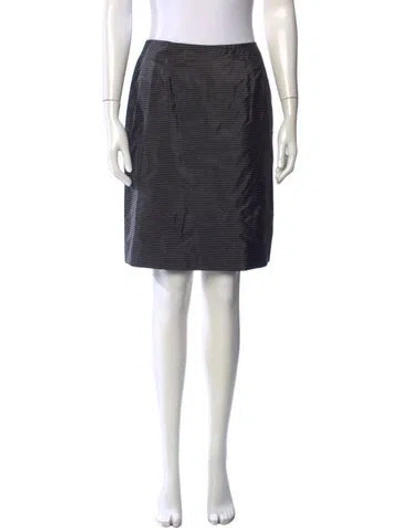 Pre-owned Geoffrey Beene Vintage Knee-length Skirt In Black/white