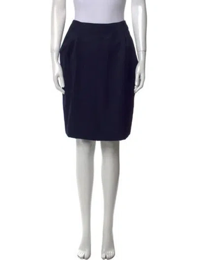 Pre-owned Geoffrey Beene Vintage Knee-length Skirt In Blue