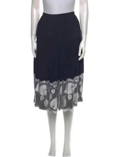 Pre-owned Geoffrey Beene Vintage Knee-length Skirt In Blue