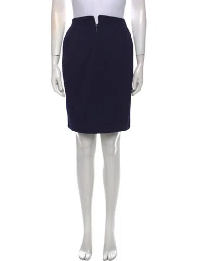 Pre-owned Geoffrey Beene Vintage Knee-length Skirt In Blue