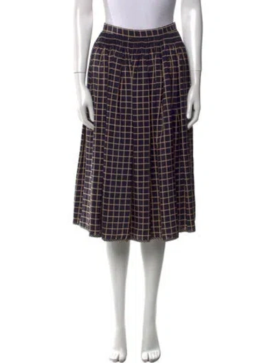 Pre-owned Geoffrey Beene Vintage Knee-length Skirt In Blue