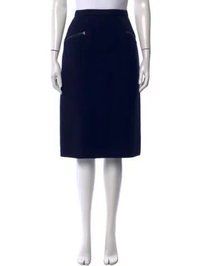 Pre-owned Geoffrey Beene Vintage Knee-length Skirt In Blue