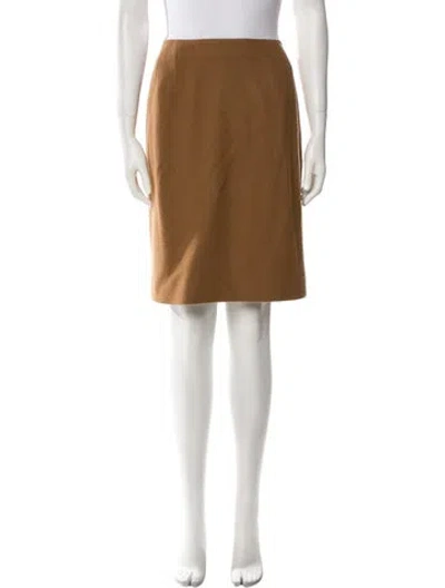 Pre-owned Geoffrey Beene Vintage Knee-length Skirt In Brown