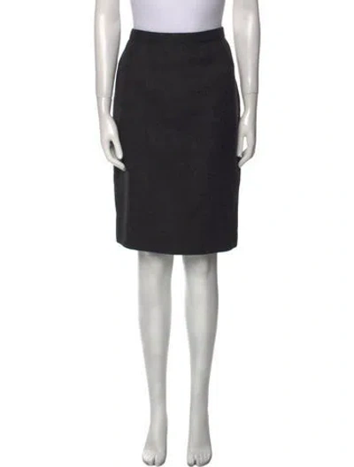 Pre-owned Geoffrey Beene Vintage Knee-length Skirt In Gray