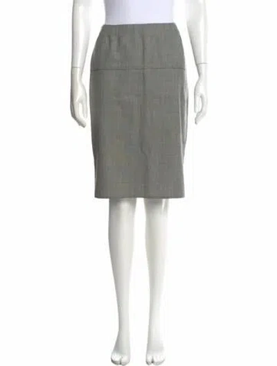 Pre-owned Geoffrey Beene Vintage Knee-length Skirt In Gray