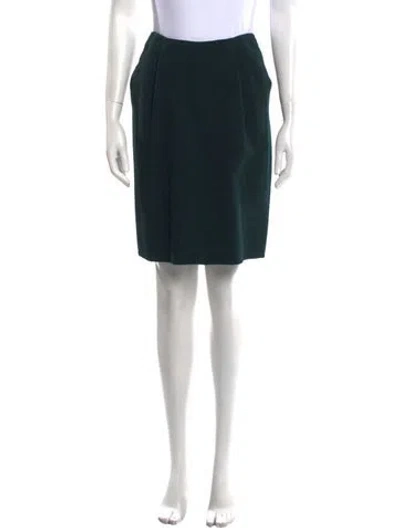 Pre-owned Geoffrey Beene Vintage Knee-length Skirt In Green
