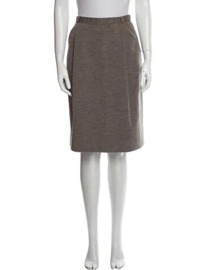 Pre-owned Geoffrey Beene Vintage Knee-length Skirt In Neutral