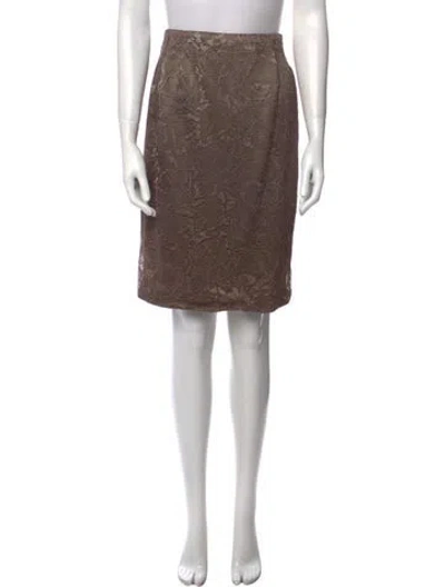 Pre-owned Geoffrey Beene Vintage Knee-length Skirt In Neutral
