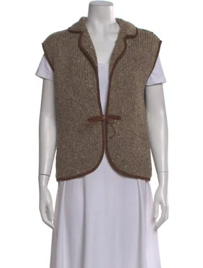 Pre-owned Geoffrey Beene Vintage Late 1970's - Early 1980's Sweater In Brown