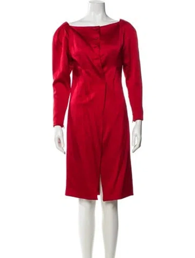 Pre-owned Geoffrey Beene Vintage Late 1980's - Early 1990's Coat In Red