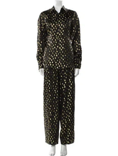 Pre-owned Geoffrey Beene Vintage Late 1980's - Early 1990's Pantsuit In Black
