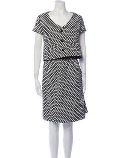 Pre-owned Geoffrey Beene Vintage Late 1980's - Early 1990's Skirt Set In Black
